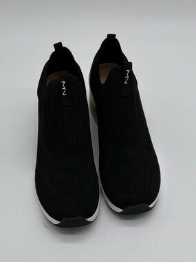 Mark Nason Skechers Wedge Sneakers Black/White/Gold Sz 9.5